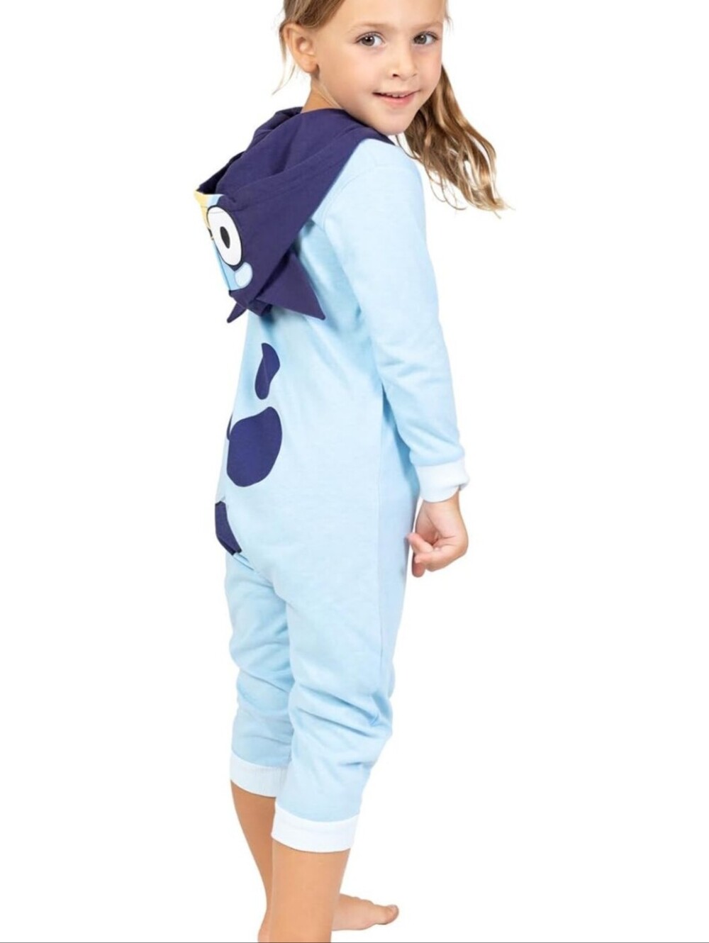 Big Kids Bluey One-Piece Hooded Pajamas